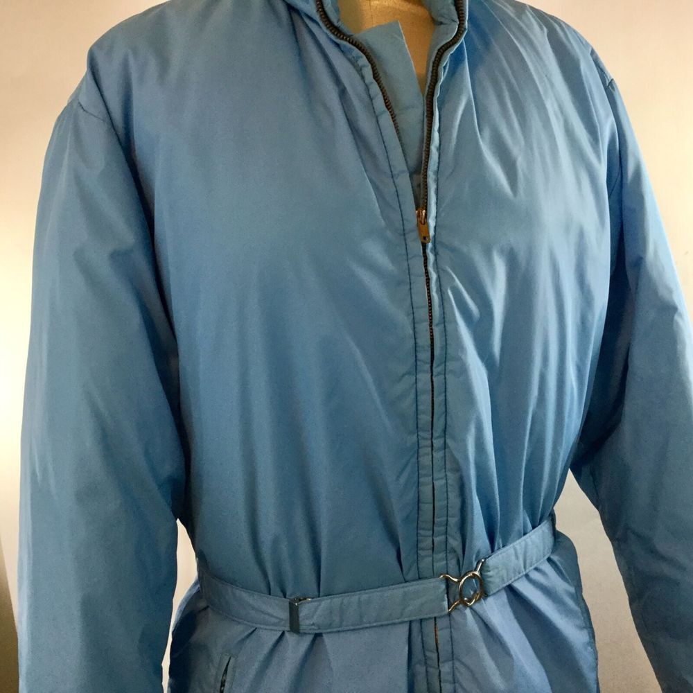 Tempco Down Jacket light blue size M Winter Insulated woman Vintage